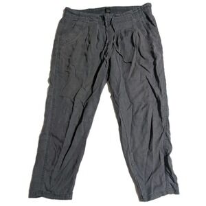 prAna Annex‎ Pants Women's Large Gray Tencel Lyocell Drawstring Travel Casual
